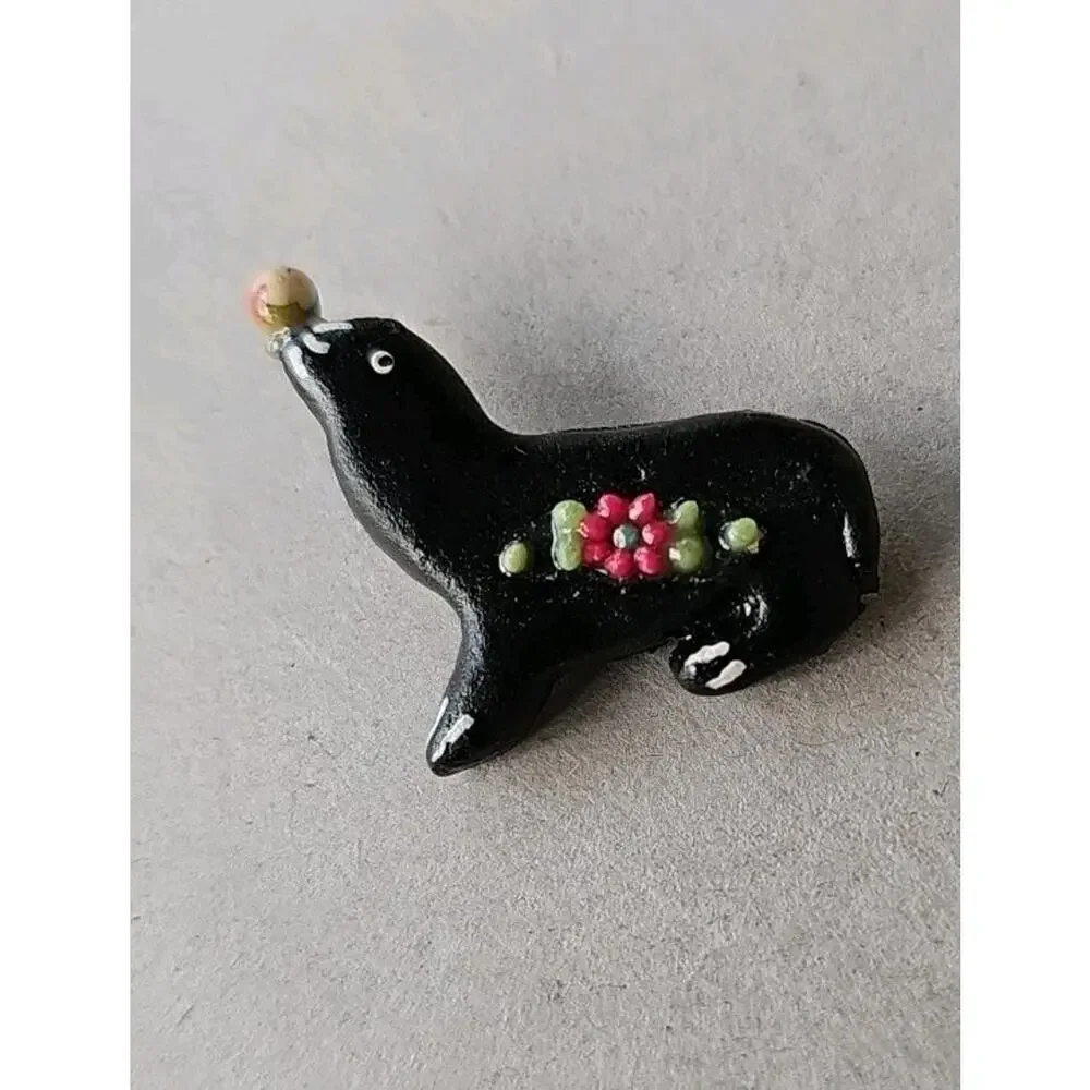 Vintage 1950s Kitsch 3D Animal Brooches Mid Century Novelty Pins Handmade